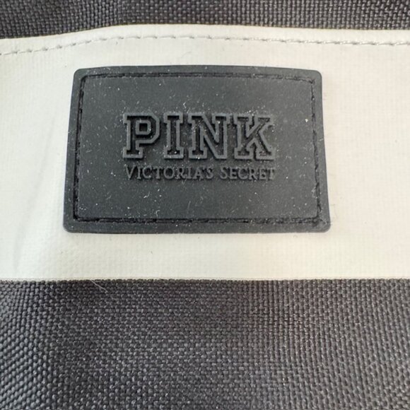 NWT 2017 Victoria's Secret PINK Duffle Gym Tote Bag, Black w/PINK Logo - Picture 7 of 9